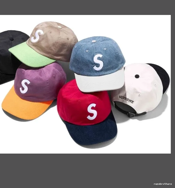 blocked Retro LOGO Color Red Black S Hat Embroidered Khaki 24SS Leather 2-TONE White Buckle 6-PANEL 0719